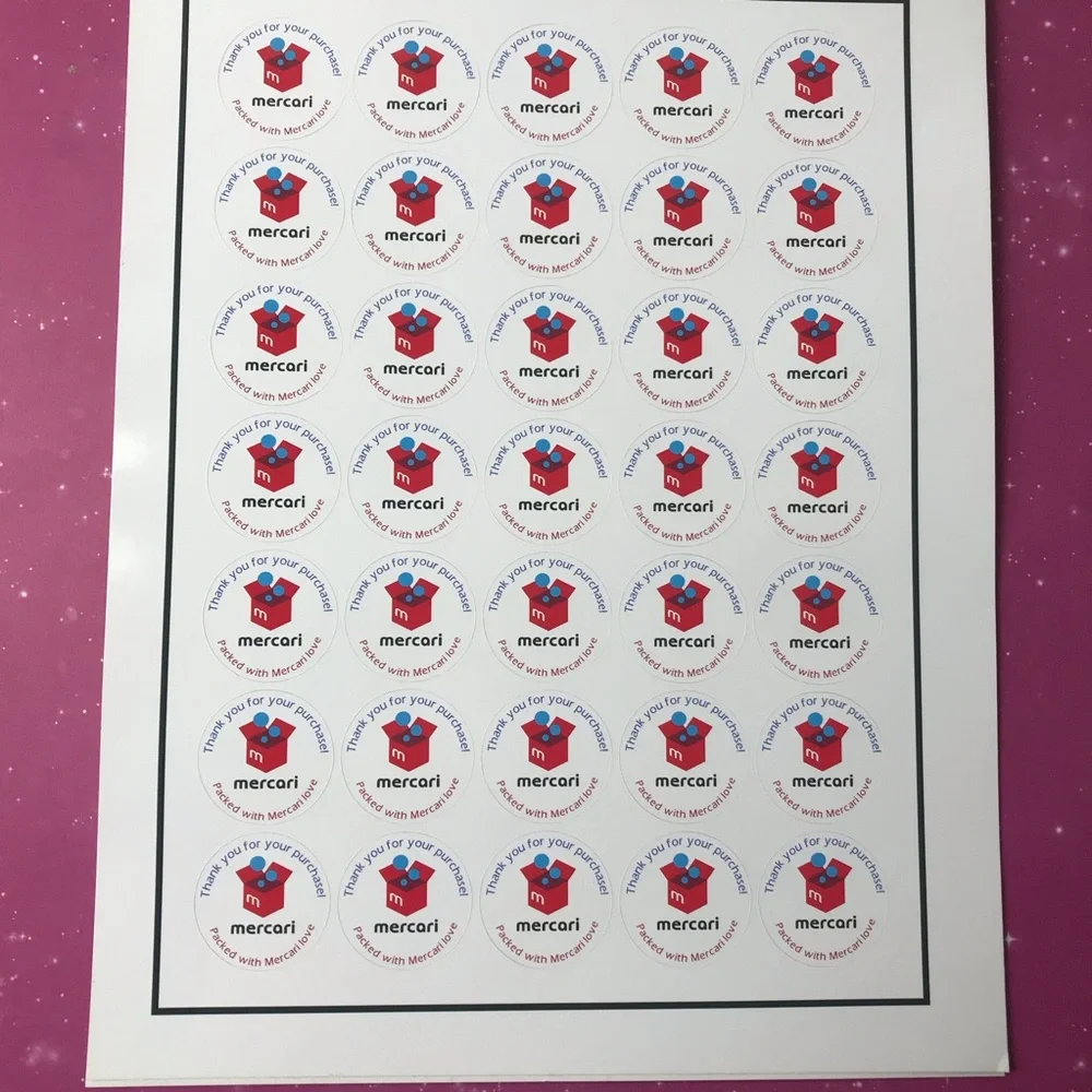 🌻 70 thank you for your purchase stickers
